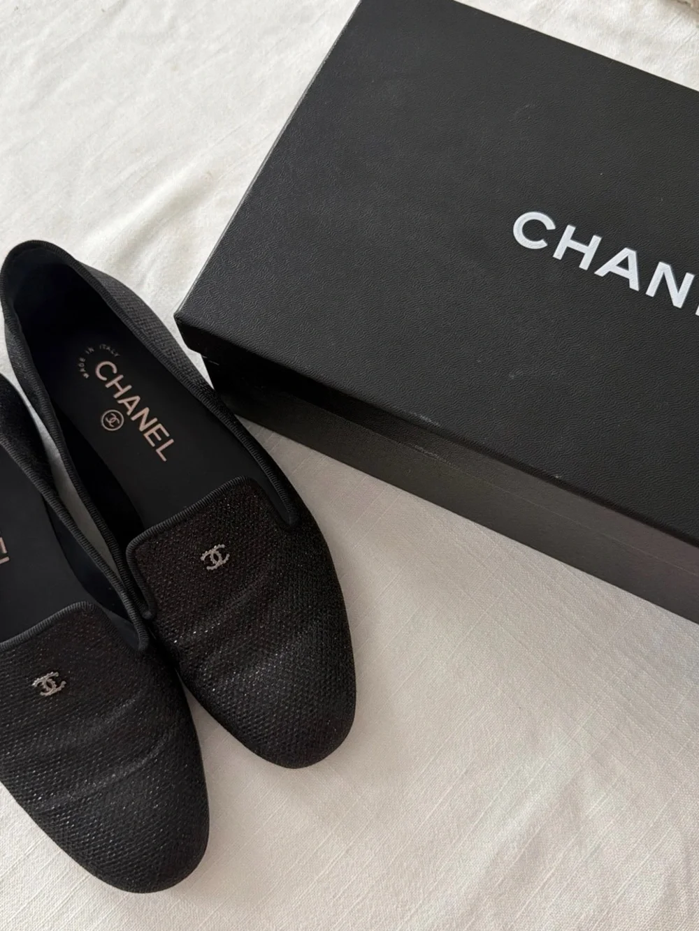 Chanel Black  Loafers - Women's Luxury Slip-On